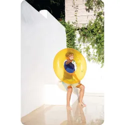 Flotador naranja elegante, gran accesorio para la piscina, flotadores