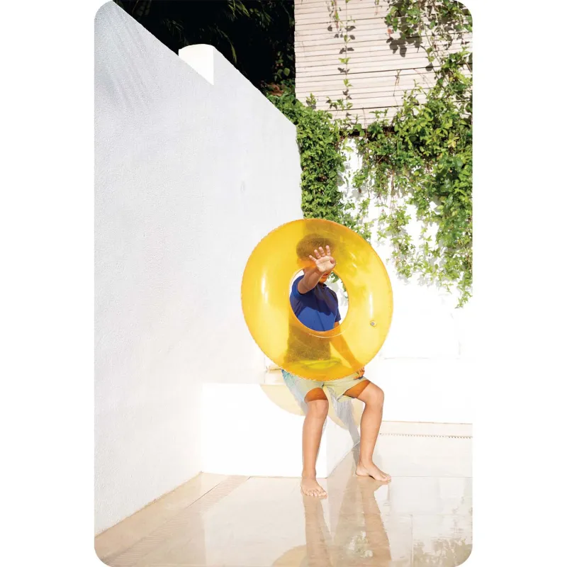 Flotador naranja elegante, gran accesorio para la piscina, flotadores
