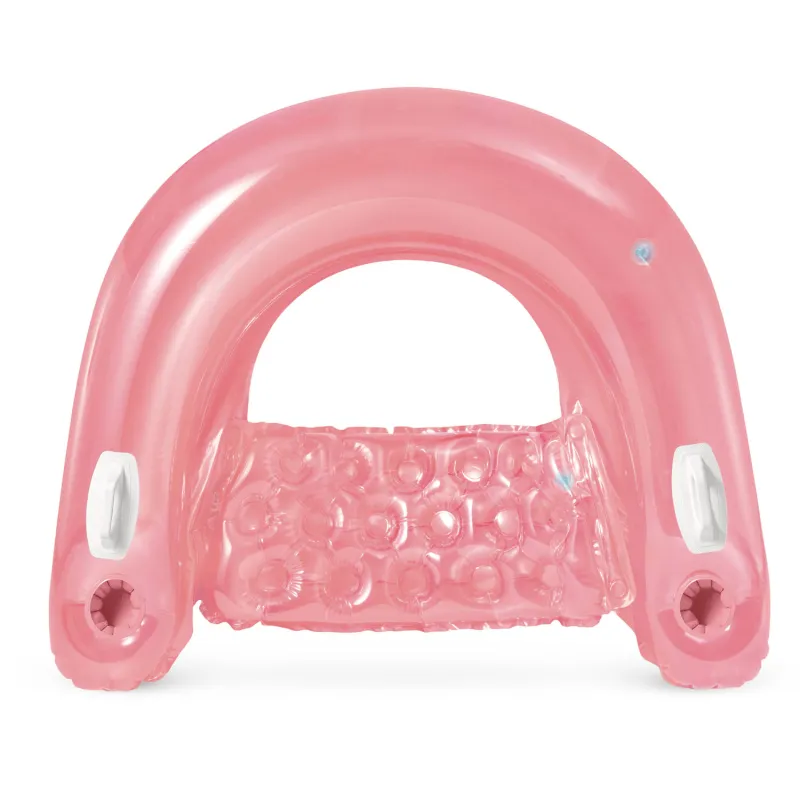 Sillón de natación rosa, ideal para relajarse en la playa