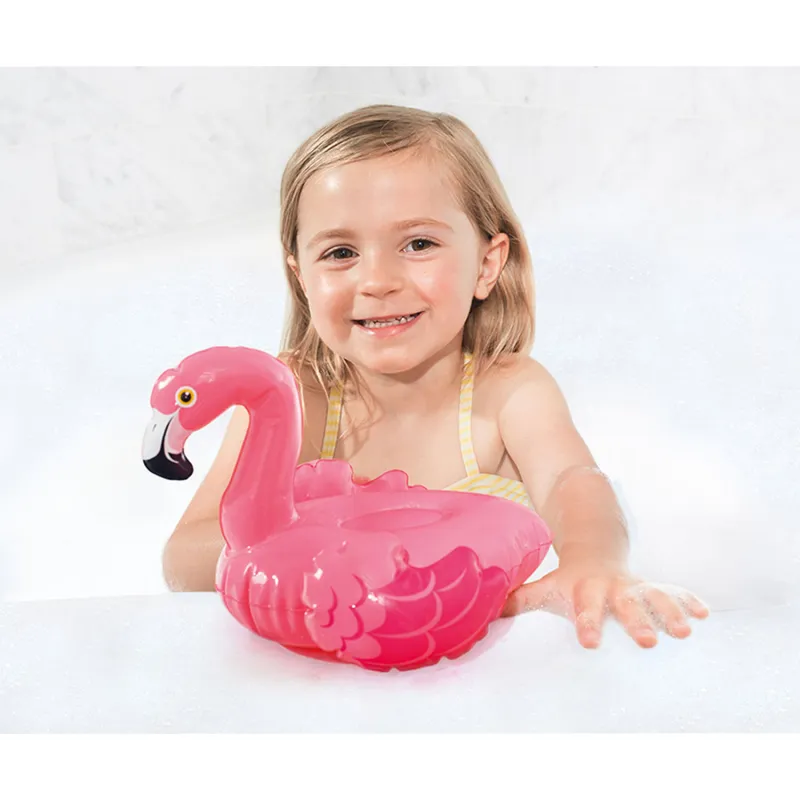 Juguete de baño colorido en forma de flamenco, ideal para divertirse en el agua