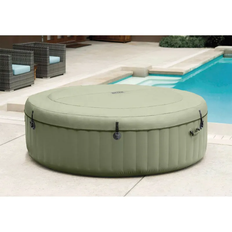 SPA hinchable con hidromasaje, diseño elegante, perfecto para uso al aire libre