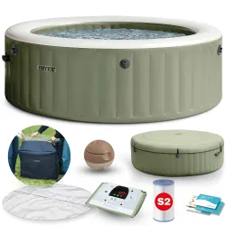 SPA hinchable con hidromasaje para 6 personas, perfecto para relajarse al aire libre