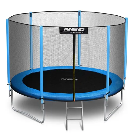 Trampolín de jardín 8ft con red externa y escalera, perfecto para la diversión al aire libre