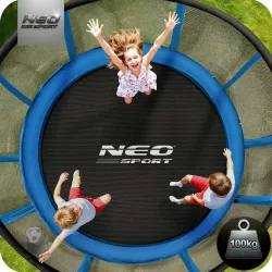 Trampolín de jardín 8ft con estructura resistente, seguro para los niños
