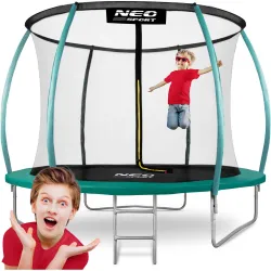 Cama Elástica de Jardín 10ft/312cm con Red, Postes Perfilados y Escalera
