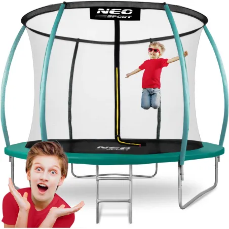 Cama elástica de jardín 10ft con red, ideal para diversión familiar y actividades al aire libre