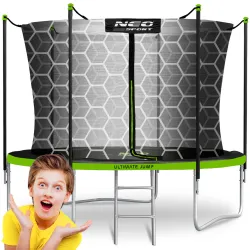 Cama Elástica de Jardín Neo-Sport 8ft/252cm con Red Interna y Escalera