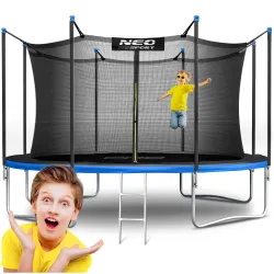 Cama Elástica de Jardín 13ft/404cm con Red de Seguridad Interior y Escalera Neo-Sport