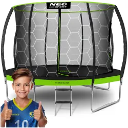 Trampolín de jardín Neo-Sport perfilado 14ft/435cm con red interior