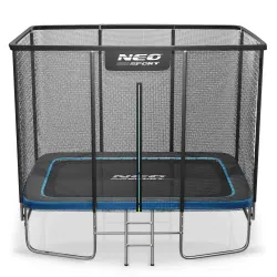 Trampolín de Jardín Rectangular Neo-Sport 10x7ft/305x213cm con Red Externa y Escalera