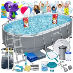 Bestway 56620 Piscina con Marco 427 x 250 x 100 cm 18in1