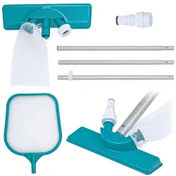 Bestway 58013 Kit Limpieza Piscina Palo 167cm + Aspirador + Red
