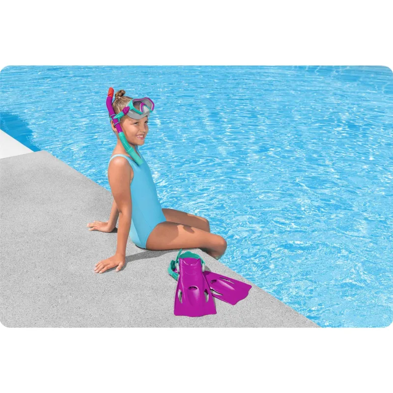 Bestway 25046 Set Snórkel para Jóvenes, perfecto para usar en la playa y en la piscina