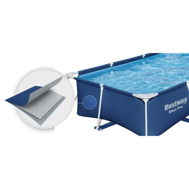 Piscina estructural jardín 259x170x61 cm con diseño elegante para el verano