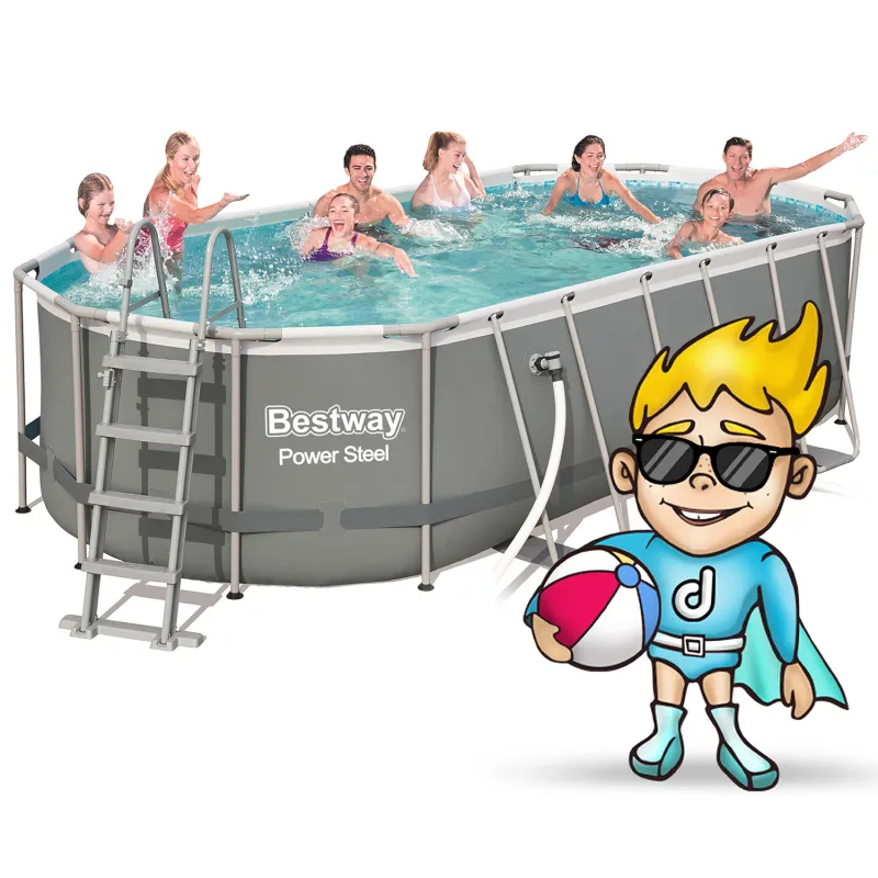 Bestway 56710 Piscina de Jardín 549 x 274 x 122 cm 17en1 con diseño moderno