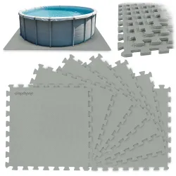 Tapete de espuma bajo piscina puzzle 50 x 50 cm 8 pcs