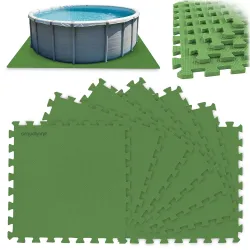 Tapete de espuma bajo piscina puzzle 50 x 50 cm 8 pzas