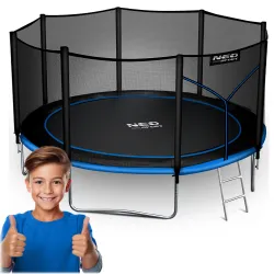 Neo-Sport Cama Elástica de Jardín 12ft/374cm con Red Externa y Escalera