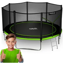Cama Elástica de Jardín Neo-Sport 13ft/404cm con Red Externa y Escalera