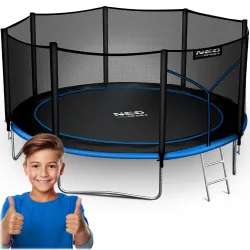 Cama Elástica de Jardín Neo-Sport 14ft/435cm con Red Externa y Escalera