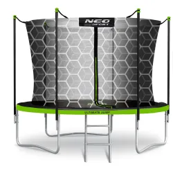 Trampolín de jardín 6ft/183cm con red interior y escalera Neo-Sport