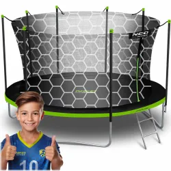 Neo-Sport Cama Elástica de Jardín 15ft/465cm con Red de Seguridad Interna y Escalera