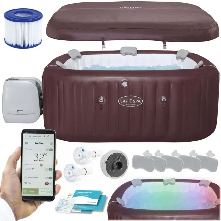 SPA Hinchable Lay-Z Maldives Pro para 7 personas, bañera de hidromasaje exterior