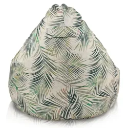Puff pera Drop XXL impermeable, ideal para uso exterior y en el jardín