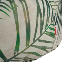 Puff reposapiés blanco de nylon para exterior