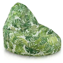 Puff pera Drop XXL impermeable, ideal para jardín y terraza