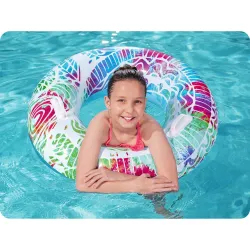 Flotador rojo de 91 cm para niños, perfecto para el verano