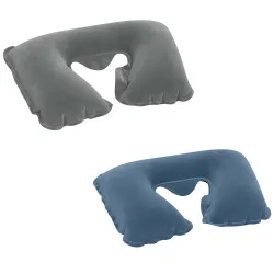 Cojín de viaje flocado medialuna 2 colores 46 x 28 cm Bestway 67006 gris