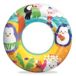 Flotador colorido para niños, diseño de delfín Bestway 36113, ideal para días de playa