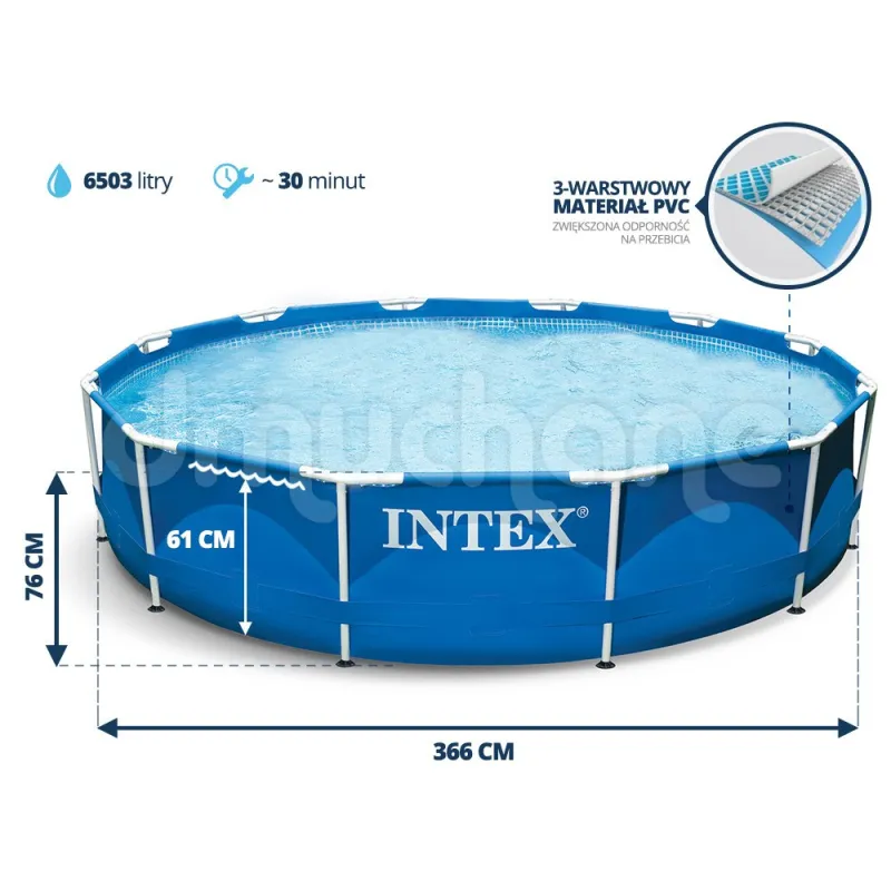 Piscina de jardín INTEX 28210, hecha de materiales duraderos para un uso prolongado