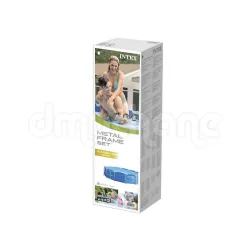 Piscina con estructura INTEX 28210, perfecta para la diversión de verano en el jardín