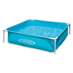 Piscina de jardín con estructura para niños 122 x 122 x 30 cm Intex 57173