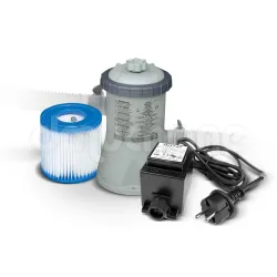 Bomba filtrante para piscinas + transformador 12V 1250 l/h INTEX 28602GS