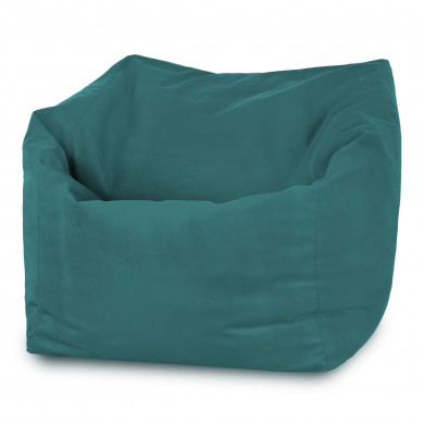 Azul Puff Sillón Amalfi terciopelo