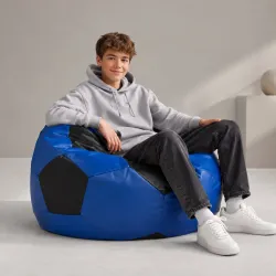 Puf Sillón Balón de Fútbol XL para Niños - Polipiel
