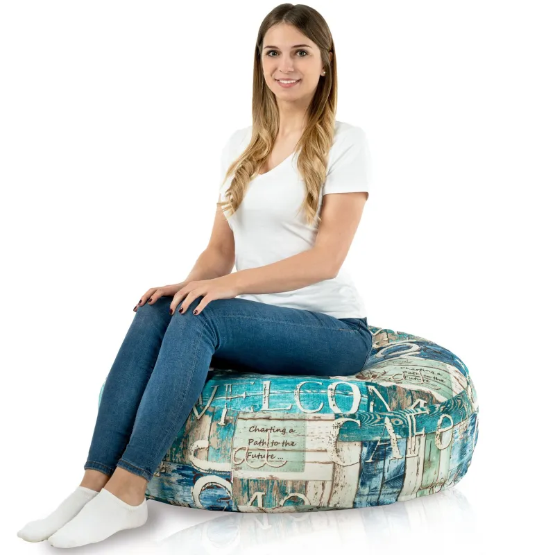 Cojín Redondo Monaco 90 cm Tejido Estampado | Italpouf