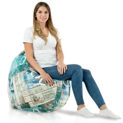Cojín Redondo Monaco 90 cm Tejido Estampado | Italpouf