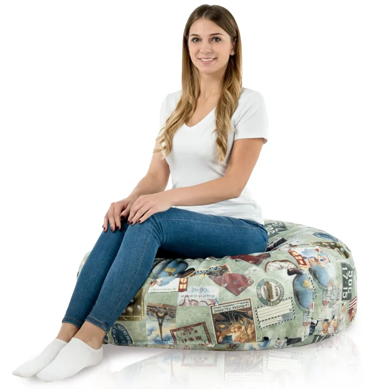 Cojín Redondo Monaco 90 cm Tejido Estampado | Italpouf