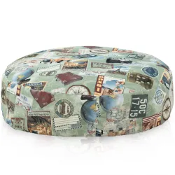 Almohada Redonda Monaco - Tejido Estampado Premium