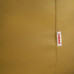 Puff Cilindro Piel Sintética Dorado | Italpouf
