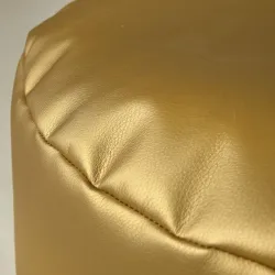 Puff Cilindro Piel Sintética Dorado | Italpouf