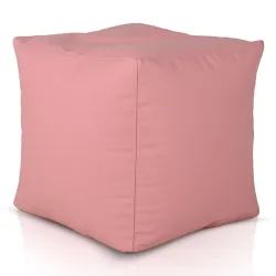 Puff Cuadrado Cubo - Piel Sintética