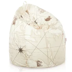 Puff Pera XXL para adultos Gigante - Tejido Estampado Premium