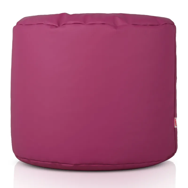Puff Cilindro Piel Sintética Dorado | Italpouf