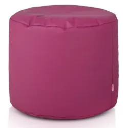 Puff Cilindro Piel Sintética Dorado | Italpouf