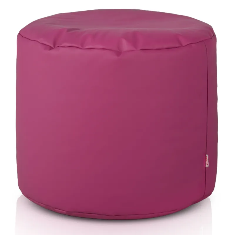 Puff Cilindro Piel Sintética Dorado | Italpouf